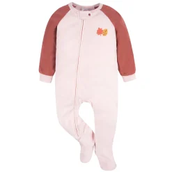 2-Pack Toddler Girls Leaves Fleece Pajamas