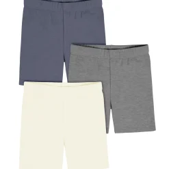 3-Pack Toddler Girls Navy, Dark Gray Heather, & Ivory Bike Shorts