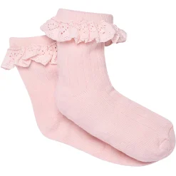 3-Pack Toddler Girls Pink Lace Socks