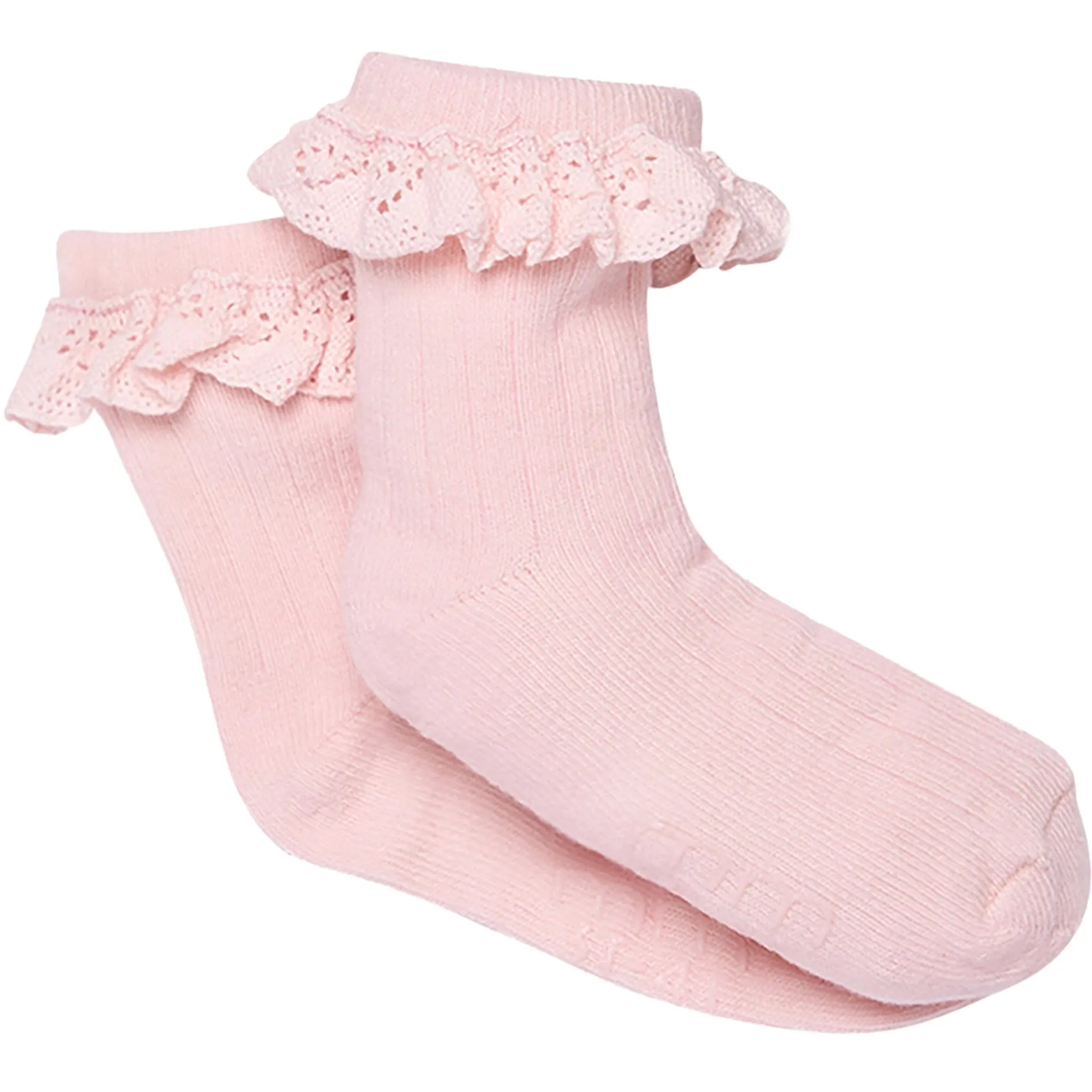 3-Pack Toddler Girls Pink Lace Socks