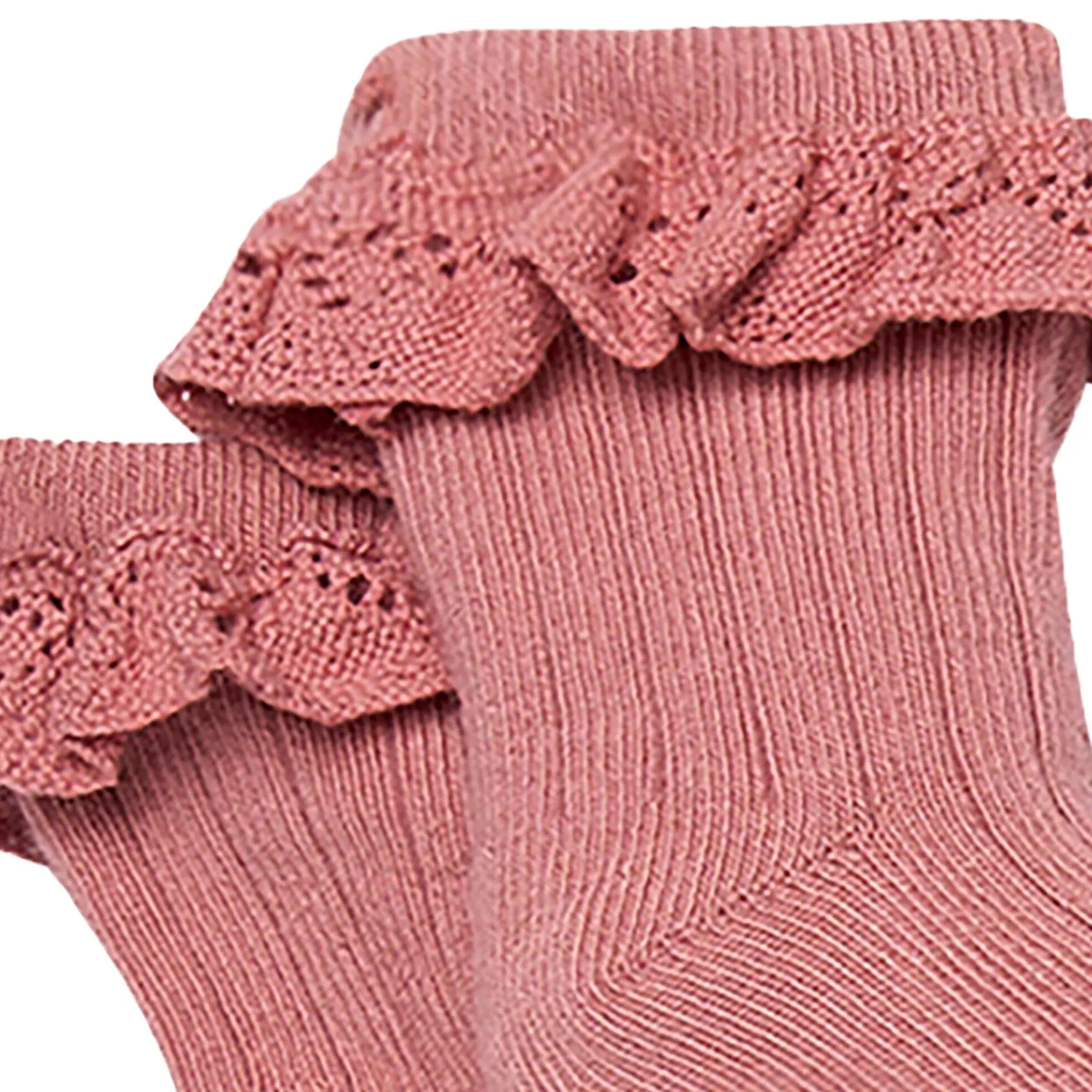 3-Pack Toddler Girls Pink Lace Socks