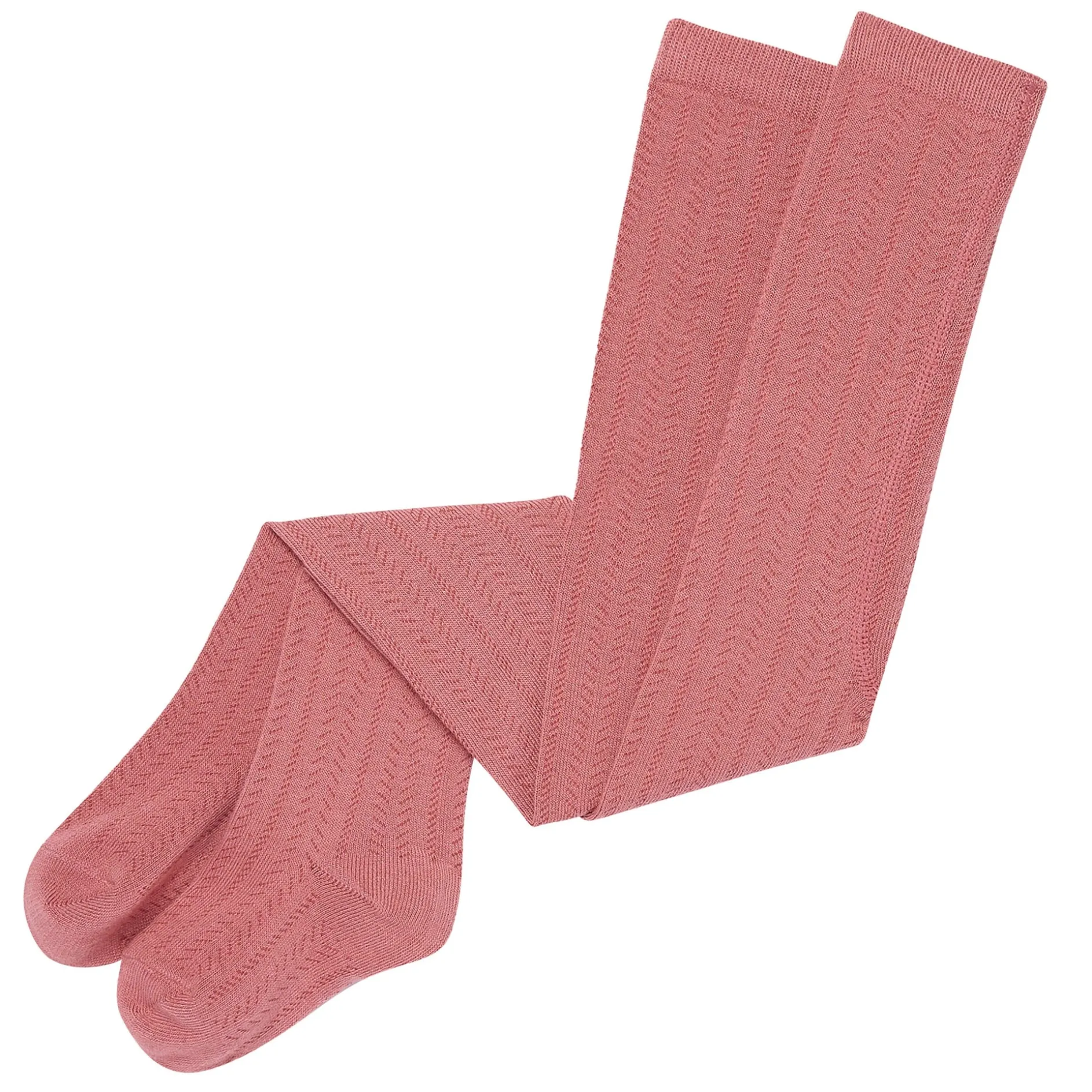 2-Pack Toddler Girls Pink Pointelle Ribbed Tights
