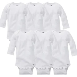 6-Pack White Long Sleeve Onesies® Bodysuits
