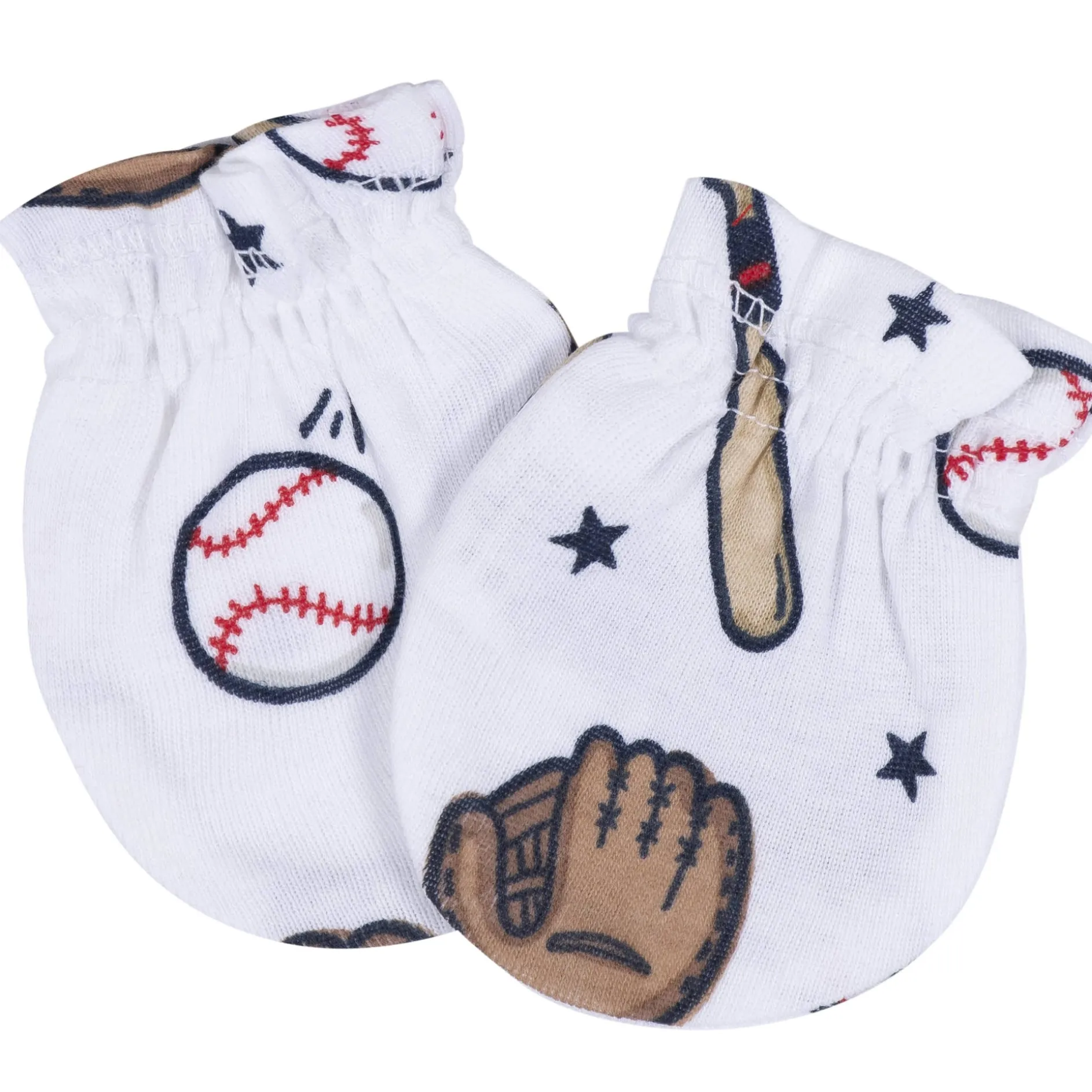 8-Piece Baby Boys All Star No Scratch Mittens & Caps Set