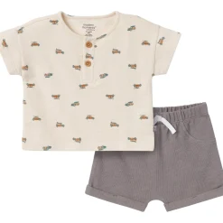 2-Piece Baby Boys Beach Buggys Henley Shirt and Shorts Set