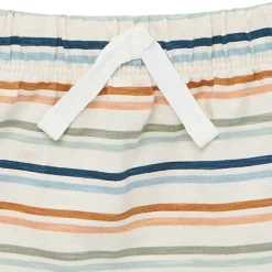 4-Piece Baby Boys Beige Stripe Sleeveless Shirts and Shorts Set
