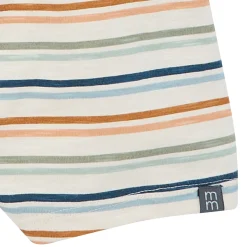 4-Piece Baby Boys Beige Stripe Sleeveless Shirts and Shorts Set