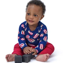 4-Piece Baby Boys Best Popcorn Day Onesies® Bodysuits and Pants
