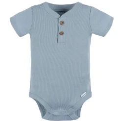 2-Piece Baby Boys Blue Bodysuit and Shorts Set