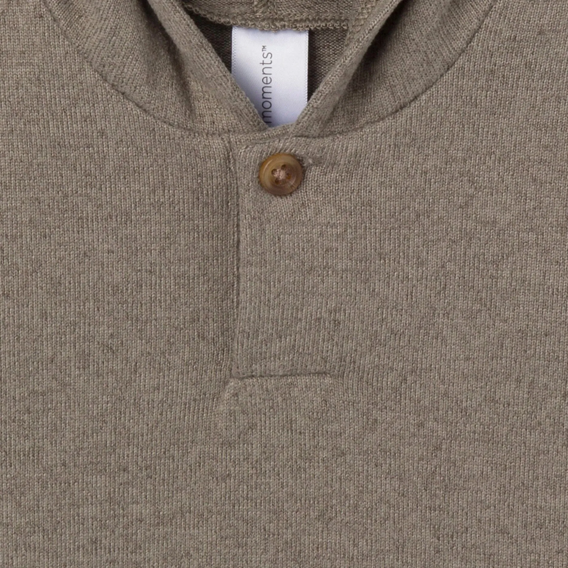 2-Piece Baby Boys Brown Heather Hooded Brushed Hacci Set