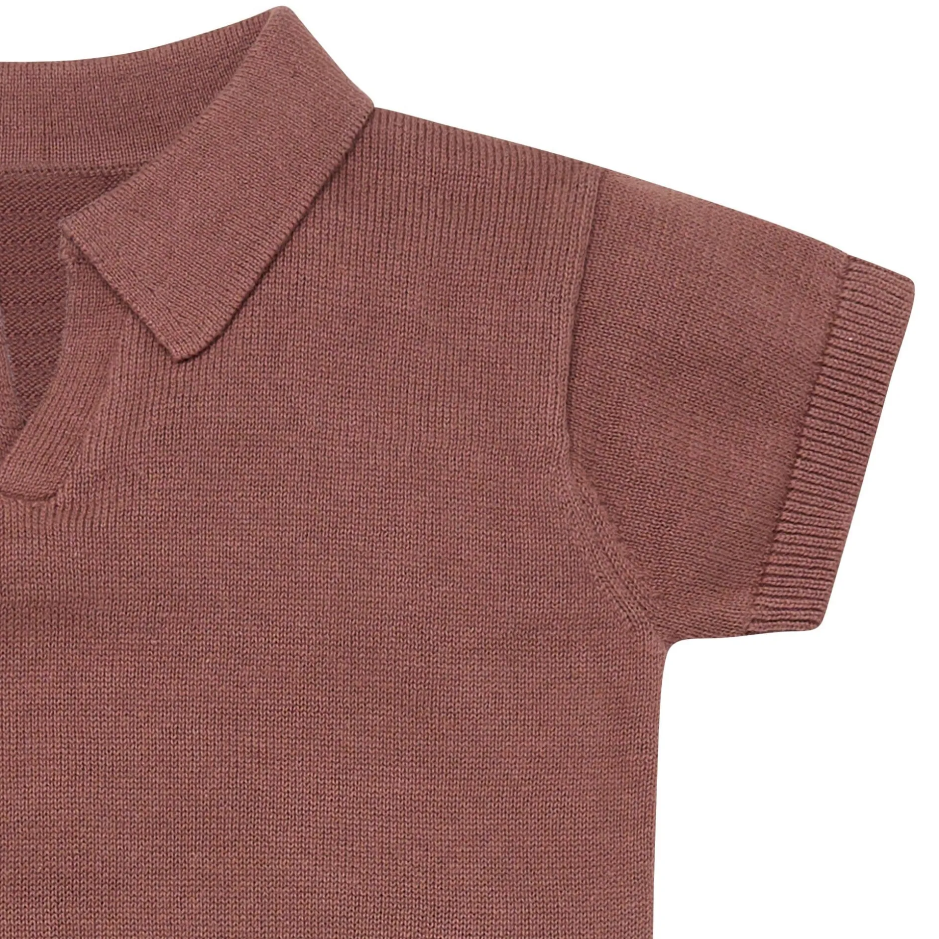 2-Piece Baby Boys Brown Johnny Collar Sweater Knit Set