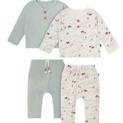 4-Piece Baby Boys Buffalo Desert Henley Tops and Pants Set