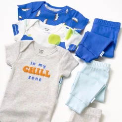 6-Piece Baby Boys Chill Zone Onesies® and Active Pant Set