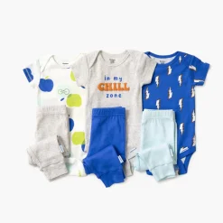 6-Piece Baby Boys Chill Zone Onesies® and Active Pant Set