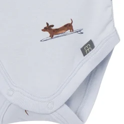 4-Piece Baby Boys Dachshund Surf Bodysuits and Pants Viscose Set