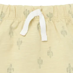 4-Piece Baby Boys Dusty Yellow Cactus Sleeveless Shirts and Shorts Set