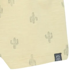 4-Piece Baby Boys Dusty Yellow Cactus Sleeveless Shirts and Shorts Set