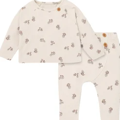 2-Piece Baby Boys Grey Bicycle Raglan Top and Pant Set