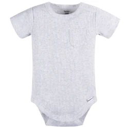 2-Piece Baby Boys Grey Heather Bodysuit and Shorts Set