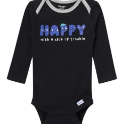 4-Piece Baby Boys Happy Letters Onesies® Bodysuits and Pants