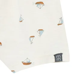 4-Piece Baby Boys Ivory Sailboats Sleeveless Shirts and Shorts Set