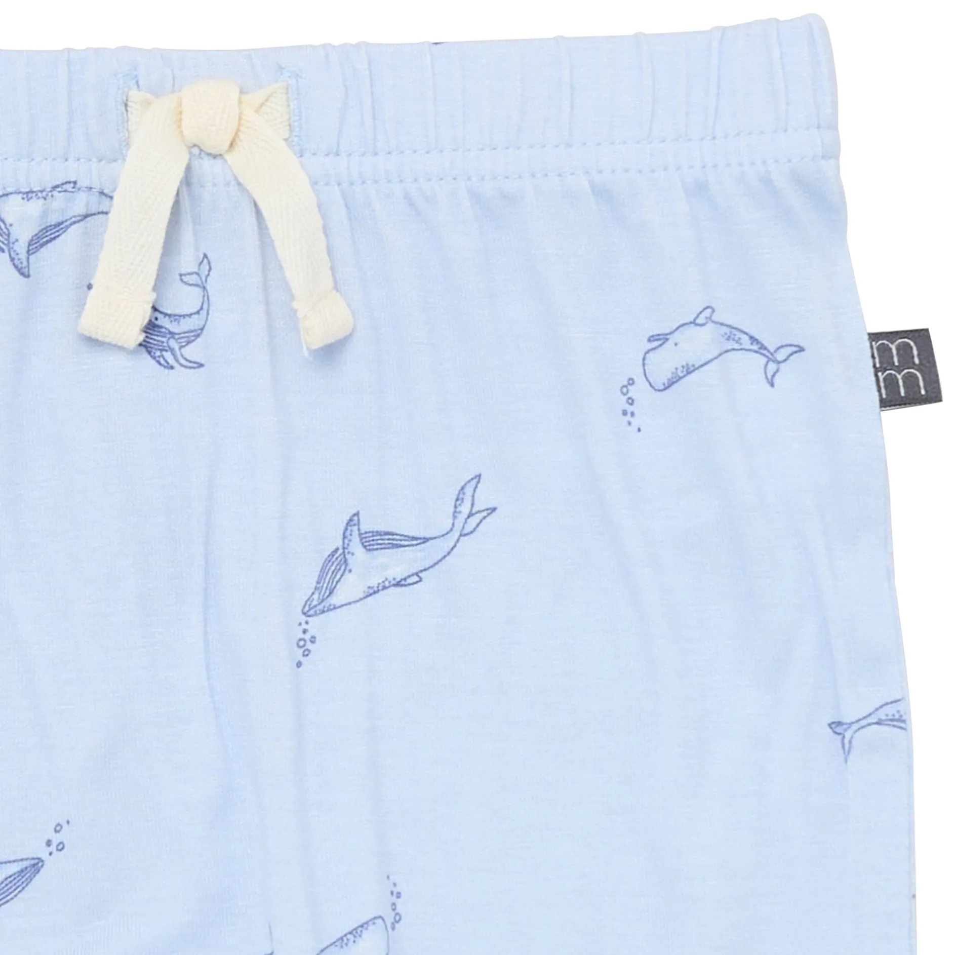 4-Piece Baby Boys Light Blue Whale Viscose Bodysuits and Pants Set