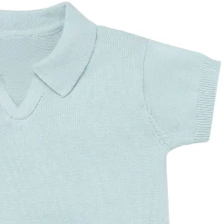 2-Piece Baby Boys Light Sky Johnny Collar Sweater Knit Set