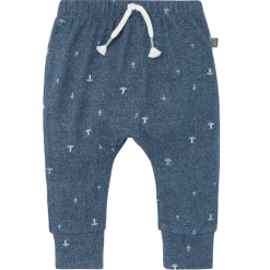 2-Piece Baby Boys Navy Mushroom Hacci Top and Pants Set