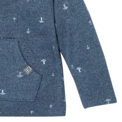 2-Piece Baby Boys Navy Mushroom Hacci Top and Pants Set