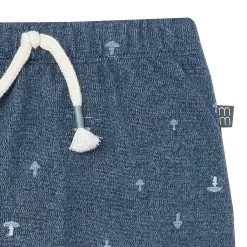 2-Piece Baby Boys Navy Mushroom Hacci Top and Pants Set