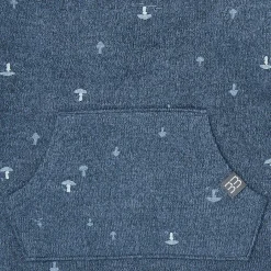 2-Piece Baby Boys Navy Mushroom Hacci Top and Pants Set