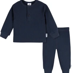 2-Piece Baby Boys Navy Top and Active Pant Set