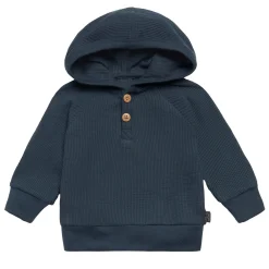 2-Piece Baby Boys Navy Waffle Hoodie and Pant Set