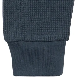 2-Piece Baby Boys Navy Waffle Hoodie and Pant Set