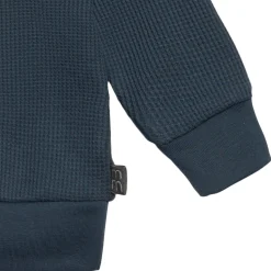 2-Piece Baby Boys Navy Waffle Hoodie and Pant Set