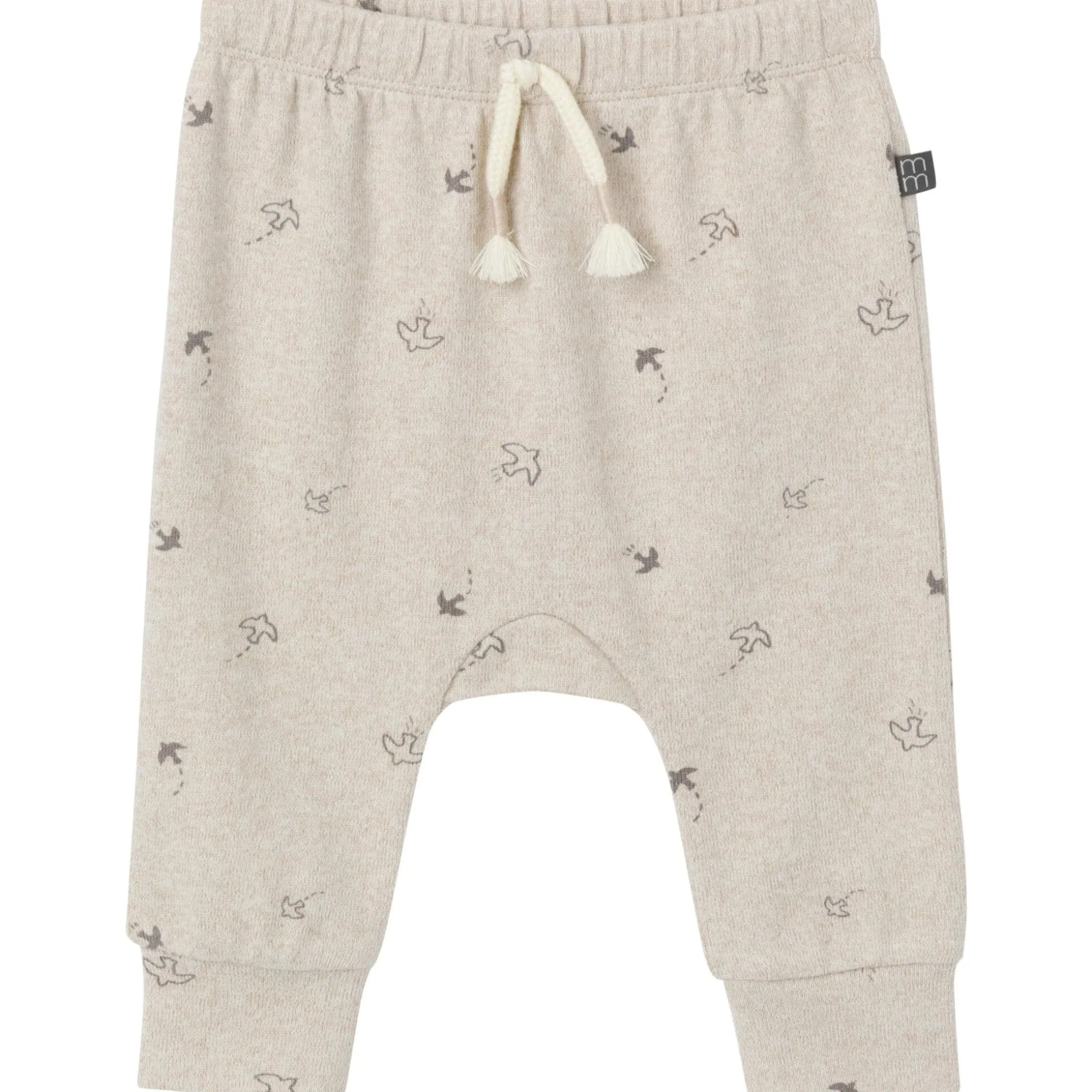 2-Piece Baby Boys Oatmeal Heather Hooded Brushed Hacci Set