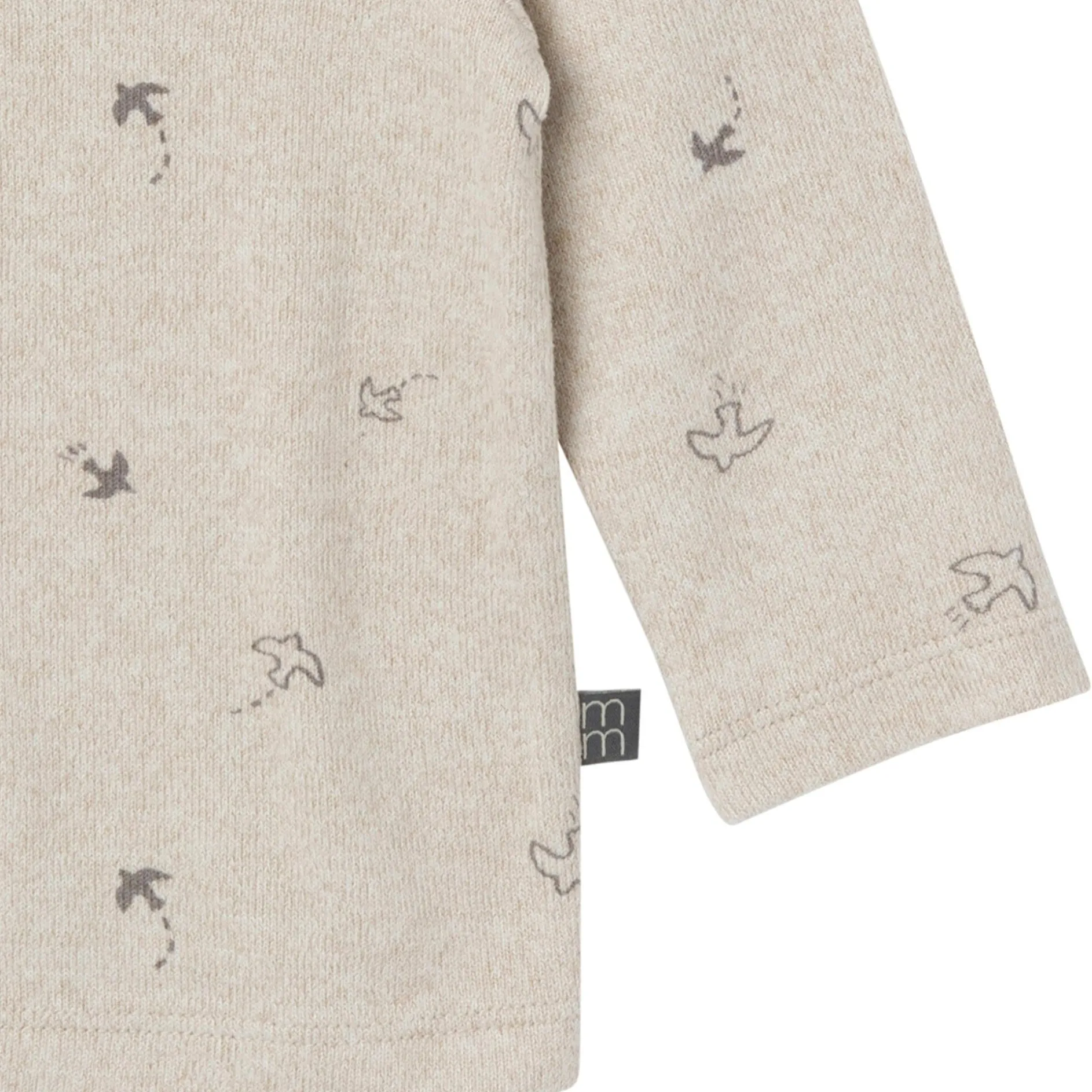 2-Piece Baby Boys Oatmeal Heather Hooded Brushed Hacci Set