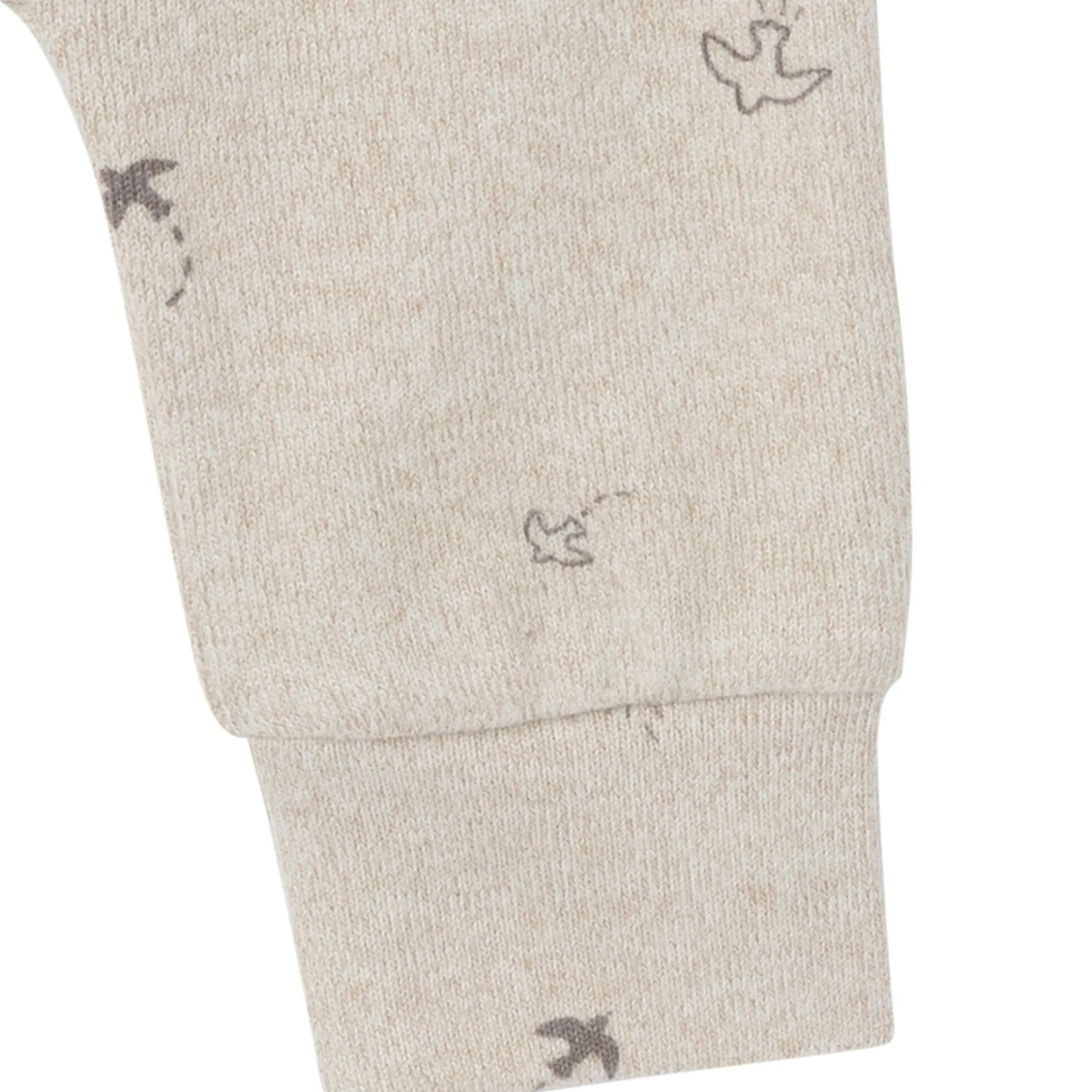 2-Piece Baby Boys Oatmeal Heather Hooded Brushed Hacci Set