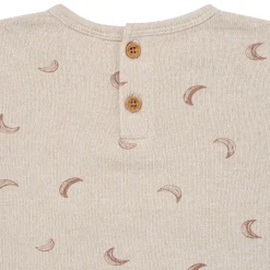 2-Piece Baby Boys Oatmeal Moon Hacci Top and Pants Set