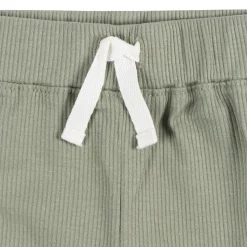 2-Piece Baby Boys Olive Bodysuit and Shorts Set