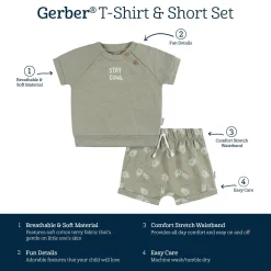 2-Piece Baby Boys Palms T-Shirt and Shorts Set