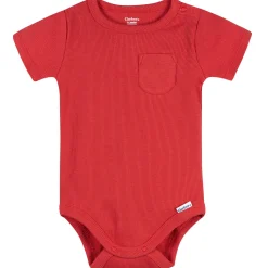 2-Piece Baby Boys Red Bodysuit & Shorts Set