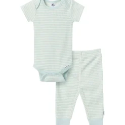 2-Piece Baby Boys Sky Blue Stripe Onesies® Bodysuit and Pants Set