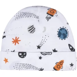 8-Piece Baby Boys Space Explorer No Scratch Mittens & Caps Set