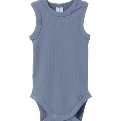 4-Piece Baby Boys Tan & Blue Bodysuits and Shorts Set