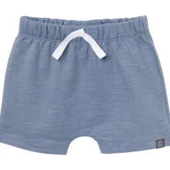 4-Piece Baby Boys Tan & Blue Bodysuits and Shorts Set