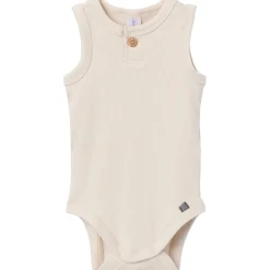 4-Piece Baby Boys Tan & Blue Bodysuits and Shorts Set