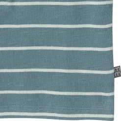 2-Piece Baby Boys Teal Stripe Henley Shirt and Shorts Set