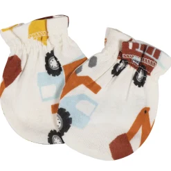 8-Piece Baby Boys Transportation Zone No Scratch Mittens & Caps Set