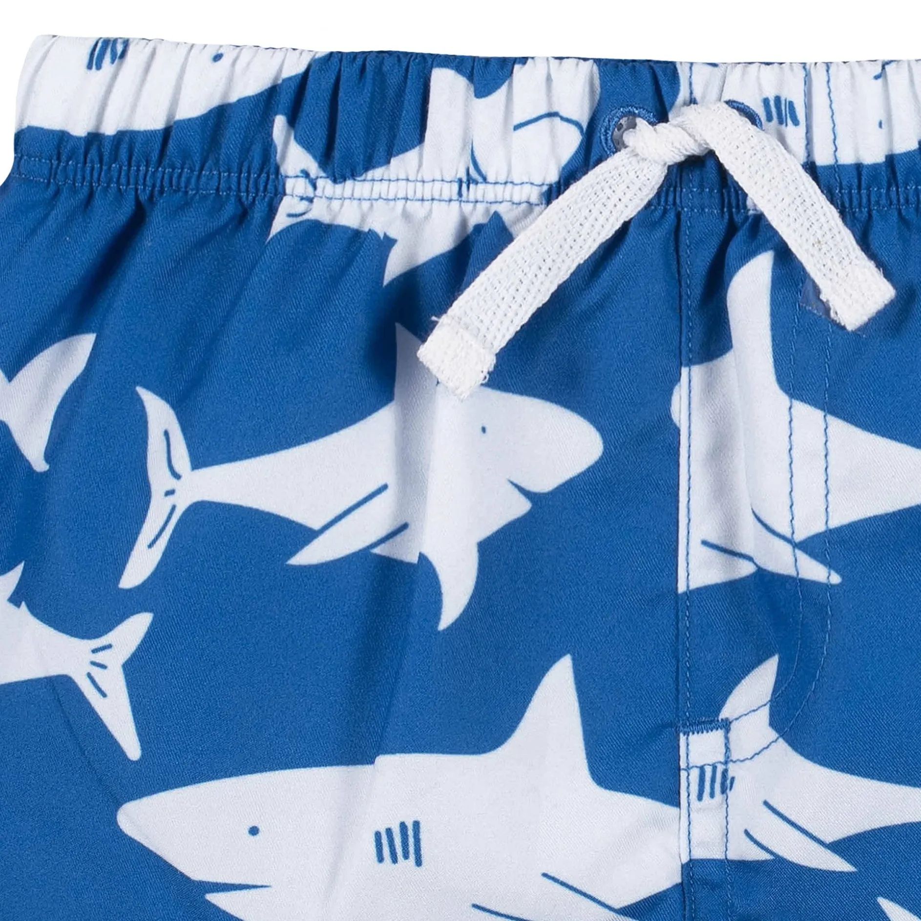 2-Piece Baby Boys UPF 50+ Shark Zone Rash Guard & Swim Trunks Set